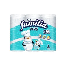 Паперові рушники Familia 90 відривів 3 шари 6 рулонів (8690536011186)