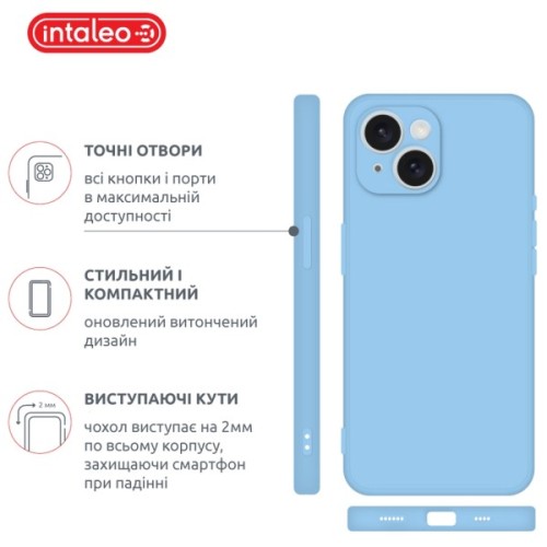 Чохол до мобільного телефона Intaleo SoftShell Apple iPhone 15 Plus Light Blue (1283126585272)