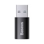 Перехідник USB 3.1 M to USB-C F black Baseus (ZJJQ000101)