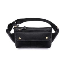 Сумка Vintage Бананка зі шкіри Чорна (14809)