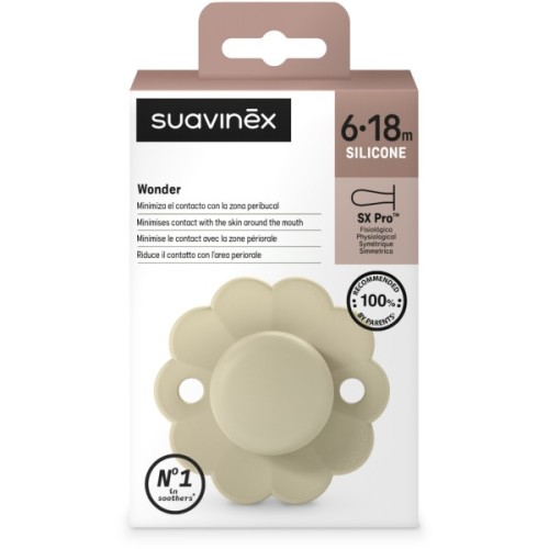 Пустушка Suavinex Wonder фізіологічна, 6-18 місяців, світло-жовта (308382)