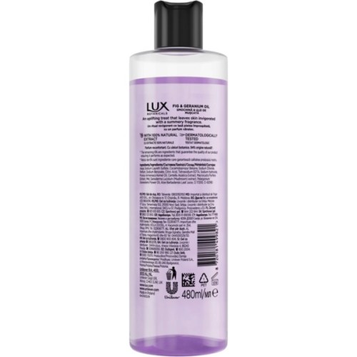 Гель для душу Lux Botanicals Інжир та олія герані 480 мл (8720181499821)