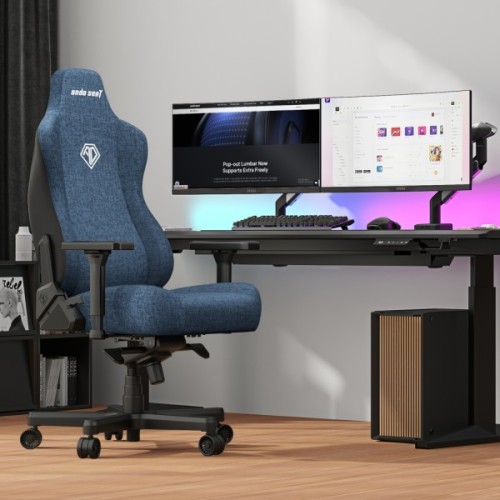 Крісло ігрове Anda Seat Kaiser 3E Fabric XL Dark Blue (AD23YC-XL-09-S-CF-S01)