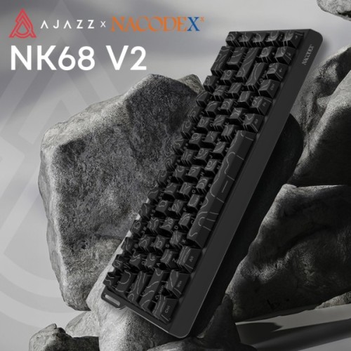 Клавіатура Ajazz NacodeX NK68 V2 Red Switch LED USB UA Black (NK68-V2-R-S-B)