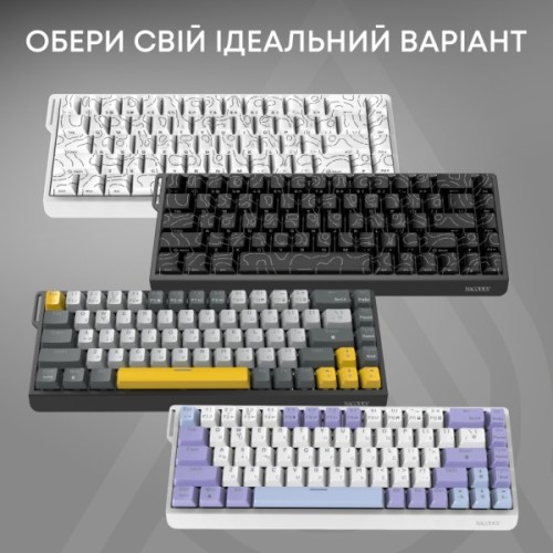 Клавіатура Ajazz NacodeX NK68 V2 Red Switch LED USB UA Black (NK68-V2-R-S-B)