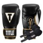 Боксерські рукавички Title Boxeo Mexican Leather Quatro Black/White 12 oz (BATGE4 12 oz BK/WH)