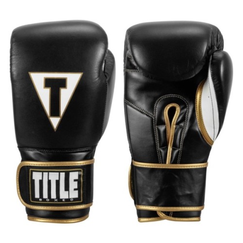 Боксерські рукавички Title Boxeo Mexican Leather Quatro Black/White 12 oz (BATGE4 12 oz BK/WH)