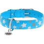 Нашийник для тварин WAUDOG Glamour з QR паспортом "Зірочка" XS Ш 15 мм Д 27-36 см блакитний (35852)