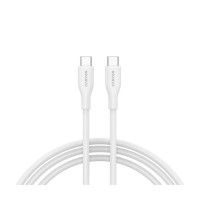 Дата кабель USB-C to USB-C 1.0m CC60SC10 60W Silicon White Canyon (CNS-CC60SC10W)