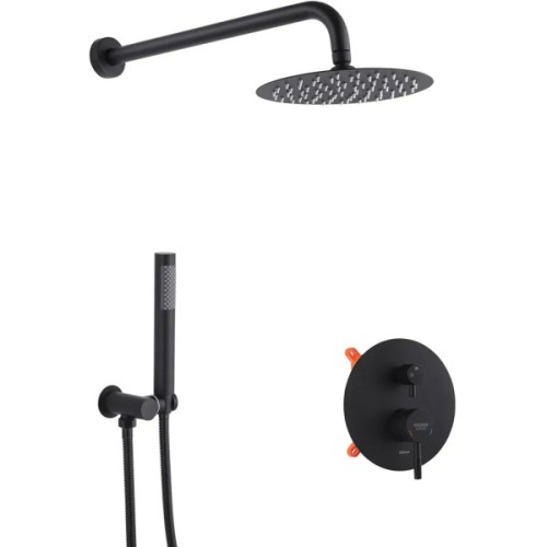 Душовий гарнітур Kroner Edelstahl Klassisch-SCH082 + змішувач Edelstahl Klassisch-SCH010 + змішувач Edelstahl Klassisch- (CVS30166)