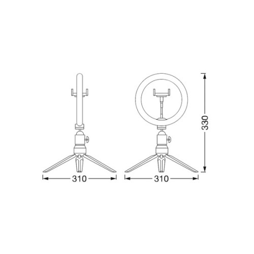 Набір блогера LEDVANCE MOBILE CAMERA LIGHT RING DESKTOP USB (4058075666870)