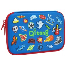 Пенал Cool For School з тисненням 1 відділення Блакитний (QT-5638-Blue)