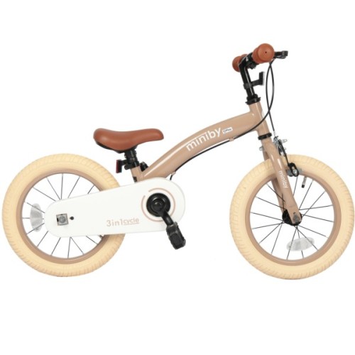Дитячий велосипед QPlay Miniby 3 в 1 /14" Nude Pink Велосипед - біговел (CB01MiniByNewPink)