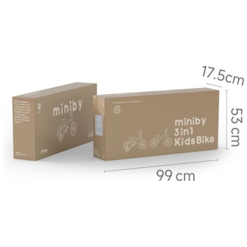 Дитячий велосипед QPlay Miniby 3 в 1 /14" Nude Pink Велосипед - біговел (CB01MiniByNewPink)