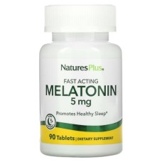 Амінокислота Natures Plus Мелатонін Швидкодіючий, 5 мг, Fast Acting Melatonin, 90 табле (NAP-47626)