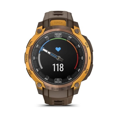 Смарт-годинник Garmin Instinct Crossover AMOLED, BronzeSunburst/Cocoa, GPS смарт-годинник (010-03398-01)