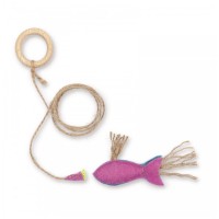 Іграшка для котів Природа Рибка на магніті 9х15 см (4823082430734)