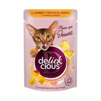 Вологий корм для кішок Delickcious Пластівці з качкою та лісовими ягодами у вершковому соусі 80 г (4820269141834)