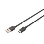 Дата кабель USB 2.0 AM to USB-C 3.0m black Digitus (AK-300148-030-S)