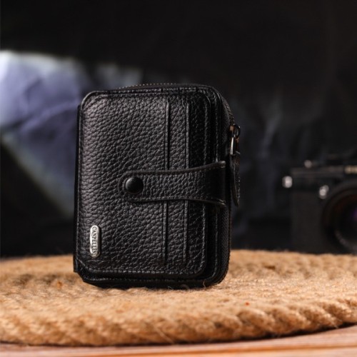 Портмоне Canpellini З натуральної шкіри Чорне (21490)