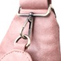 Сумка Vintage Жіноча з акцентом на текстильну лямку з гладкої екошкіри Рожева (22772)