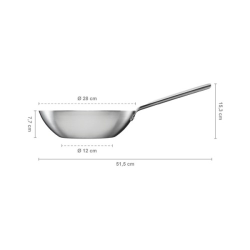 Сковорода Fiskars Вок Norden 28 см без покриття (1067630)