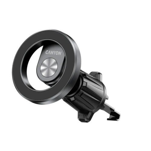 Універсальний автотримач Canyon Magnetic car holder OnGrip 12 suction + air vent Black (CNS-CCHM12)