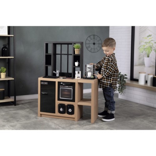 Ігровий набір Smoby Інтерактивна кухня Лофт із кавоваркою, аксесуарами та звуковим ефектом (312600)
