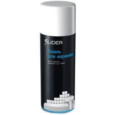Аерозольна фарба для автомобіля SLIDER для кераміки та емалевих покриттів біла, 400мл (000001045)