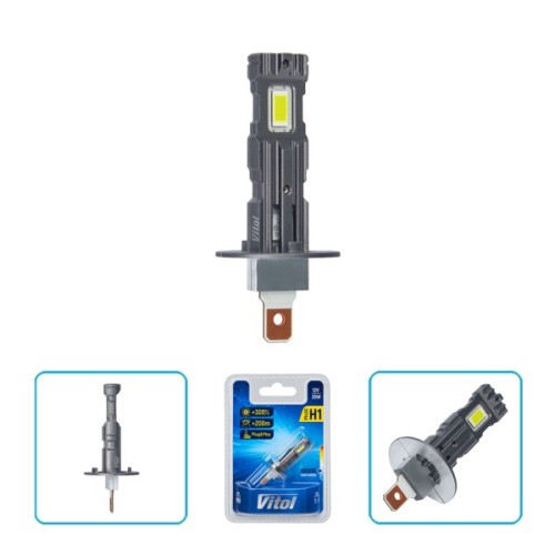 Автолампа Vitol LV1-H1/LED-chips 3570 CSP/9-18v/35w/3000Lm/6000K (LV1-H1)
