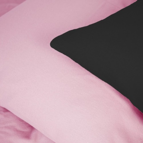 Постільна білизна MirSon 002-008 Black/Pink Фланель 2 x 160 x 220 Сімейний Євро (2200009661884)