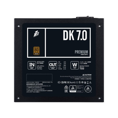 Блок живлення 1stPlayer 700W (DKPM-BRZ-700-BK-EU)