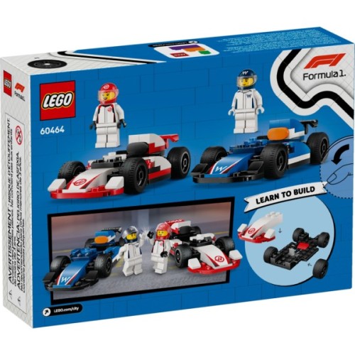 Конструктор LEGO City Автомобілі для перегонів F1 команд Williams Racing та Haas F1 (60464)
