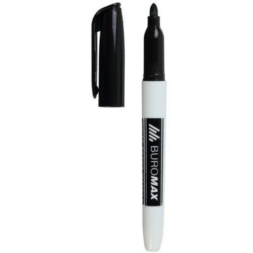 Маркер Buromax для магнітних дошок, чорний, JOBMAX, 2-4 мм, спиртова основа (BM.8802-01)