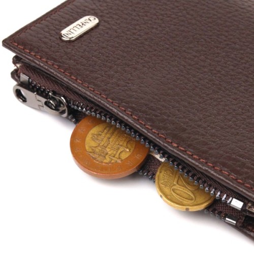 Гаманець Canpellini З натуральної шкіри Коричневий (21674)