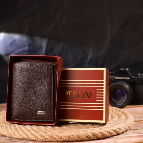 Гаманець Canpellini З натуральної шкіри Коричневий (21674)
