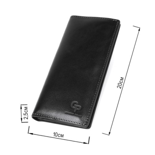 Гаманець Grande Pelle Унісекс на магніті Чорний (11212)