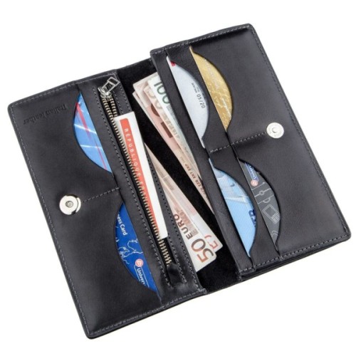 Гаманець Grande Pelle Унісекс на магніті Чорний (11212)