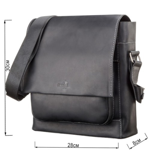 Сумка Shvigel Шкіряна Чорна (11112)