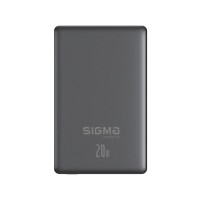 Батарея універсальна Sigma X-power SI10A7QL-MAG grey 10000mAh, Magnetic wireless 15W, PD+QC, 20W max (4827798955116)