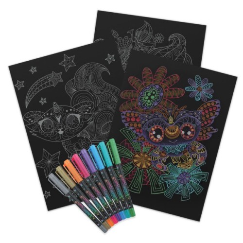 Набір для творчості Nebulous Stars Розмальовка Айседора чорні аркуші (11136)