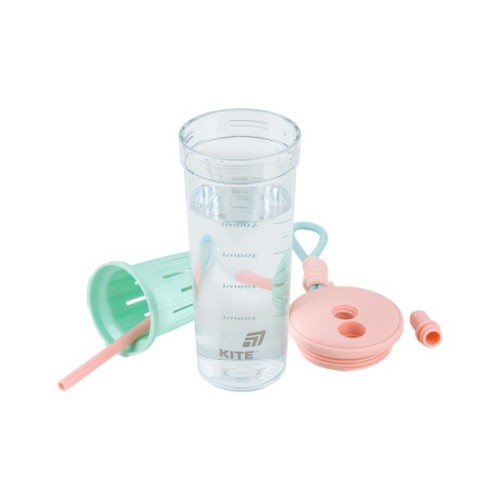 Пляшка для води Kite 650 мл, рожево-зелений (K25-1219-1)