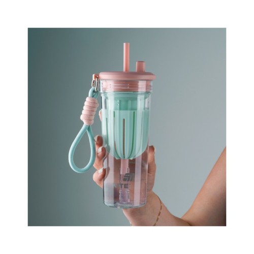 Пляшка для води Kite 650 мл, рожево-зелений (K25-1219-1)