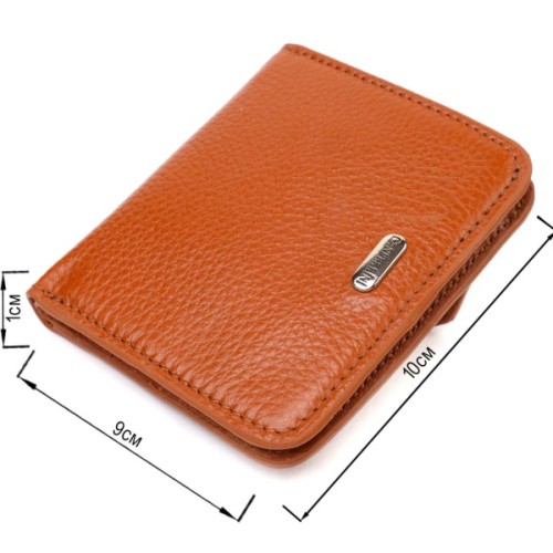 Гаманець Canpellini З натуральної шкіри флотар Світло-коричневий (21796)