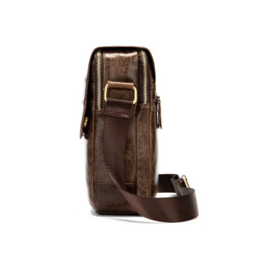 Сумка Vintage З натуральної гладкої шкіри Коричнева (14945)