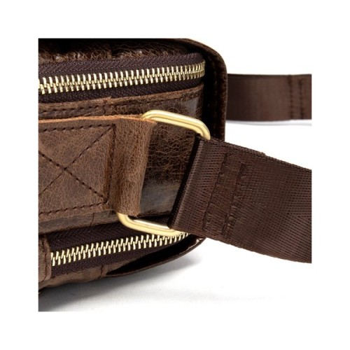 Сумка Vintage З натуральної гладкої шкіри Коричнева (14945)