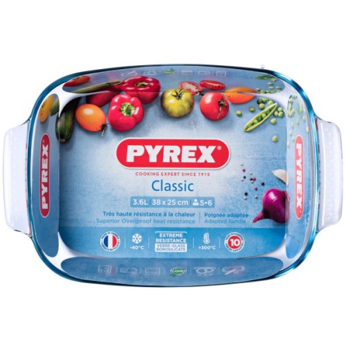 Форма для випікання Pyrex Classic прямокутна 38 х 25 х 6,5 см 3.6 л (232B000/8046)