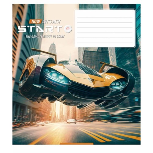 Зошит Школярик Let's start 12 аркушів клітинка (012-3411K)