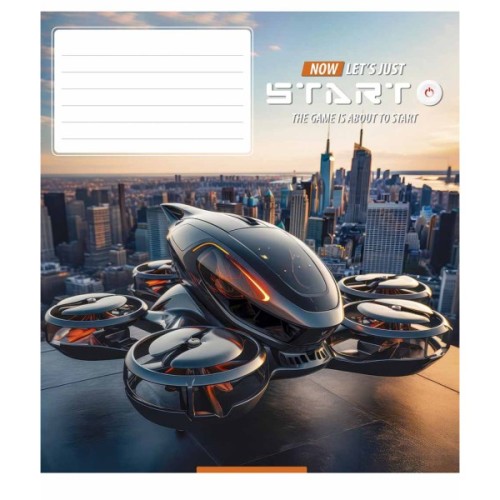 Зошит Школярик Let's start 12 аркушів клітинка (012-3411K)