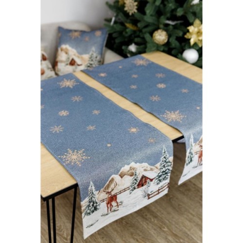 Доріжка на стіл Прованс гобеленова Блакитне сяйво 35х100 см (4823093450202)